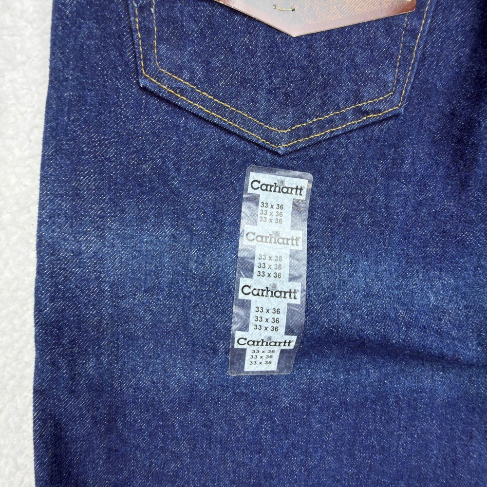 Carhartt Traditional Fit Straight Leg Jeans Men 33x36 B18 PRW Prewashed NWT NOS - Picture 5 of 7